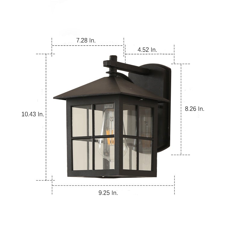Minimalist Square Glass Lampshade Waterproof Modern Outdoor Lanterns - Lamp Outdoor