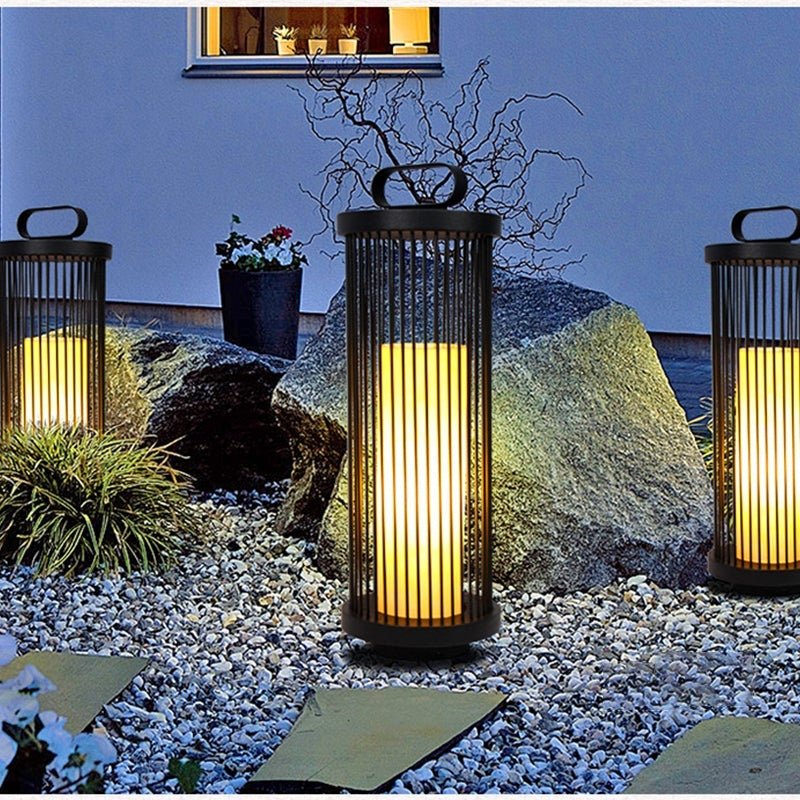 Cage Shape Waterproof Black Retro Classic Outdoor Lanterns Outdoor Lamp - Lamp Outdoor
