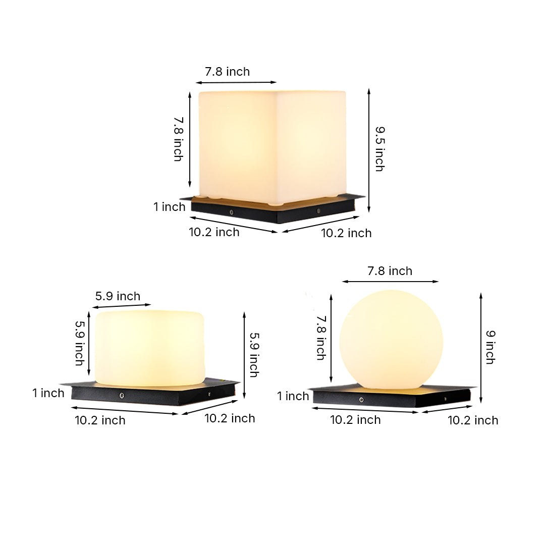 Waterproof Modern Outdoor Pillar Lights with PE Lampshade - Lamp Outdoor