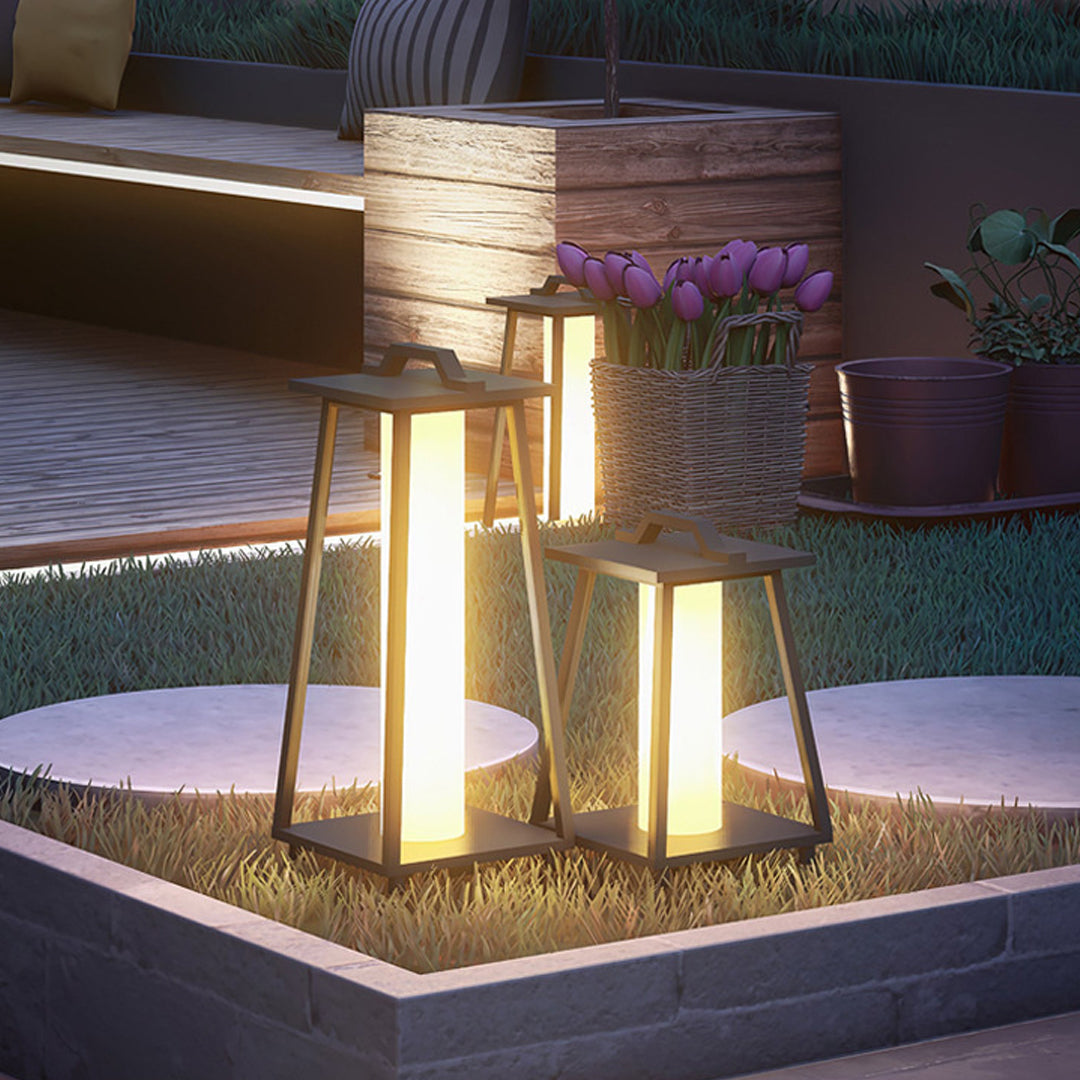 Waterproof Stainless Steel Tapered Floor Lamp Japanese-Style - Lamp Outdoor