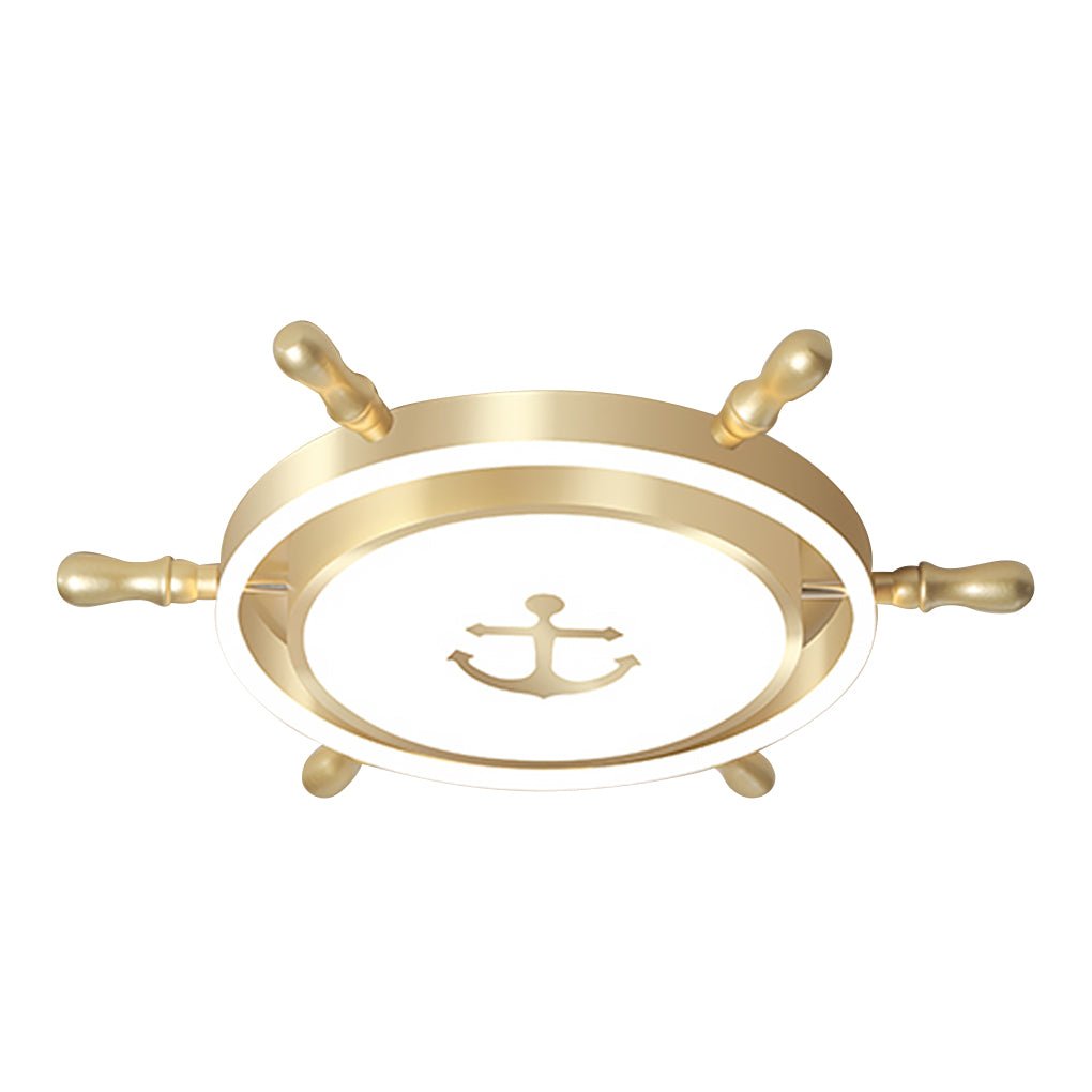 Mediterranean Style Cartoon Rudder Design LED High Transmittance Ceiling Lamp - Lamp Outdoor