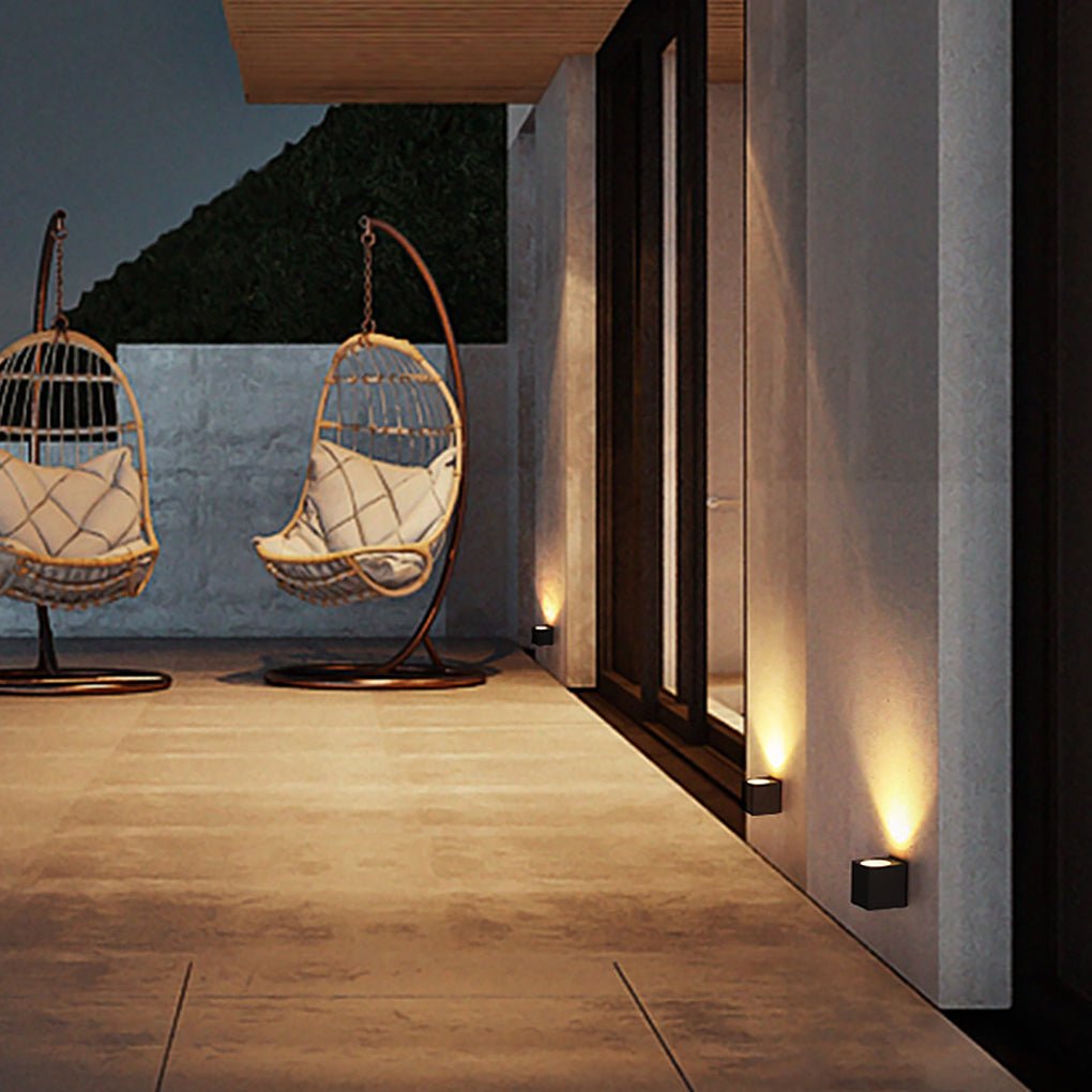 Modern Square Design Outdoor Waterproof Wall Light for Villa Courtyard Balcony - Lamp Outdoor