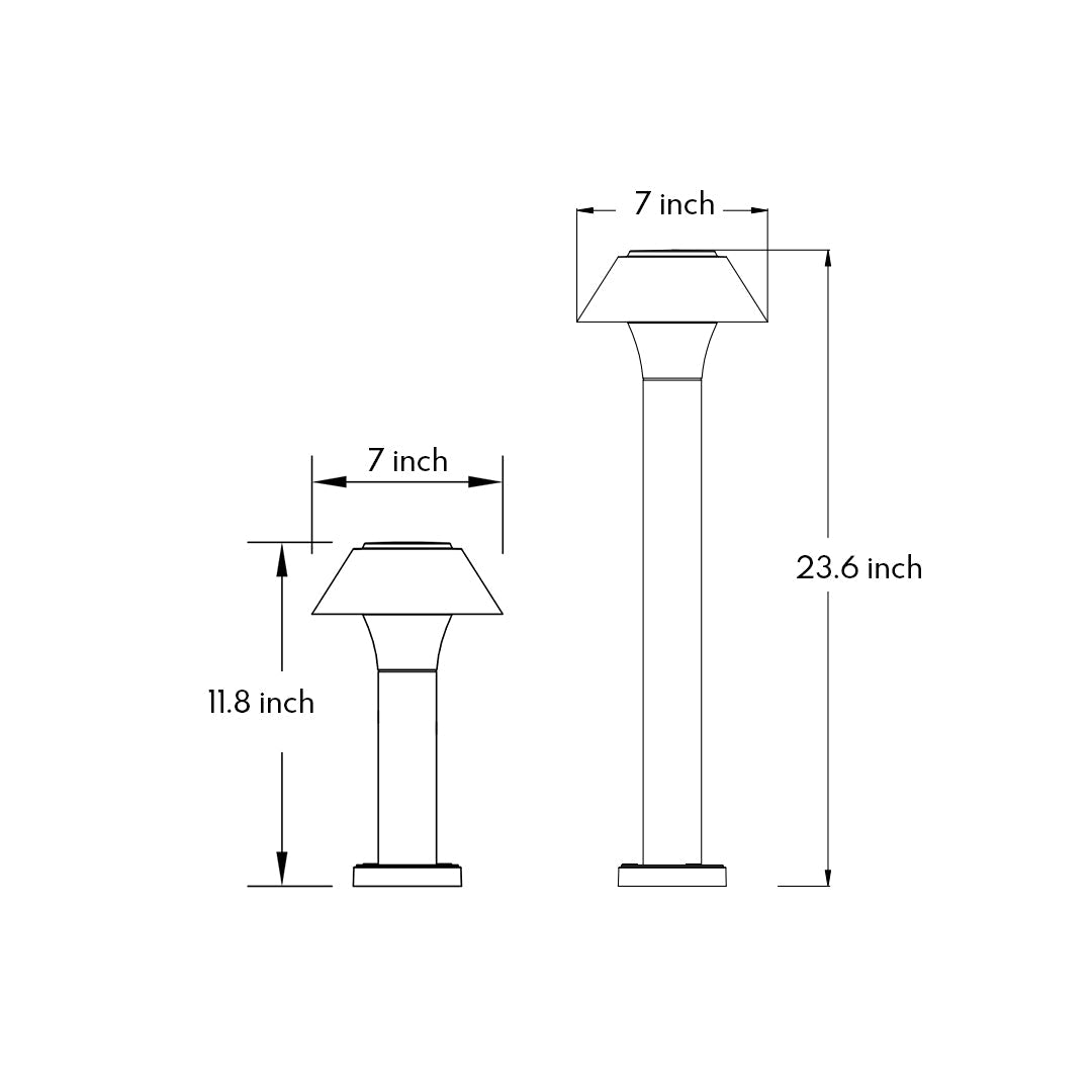 LED Residential Bollard Lights Minimalist Style - Lamp Outdoor