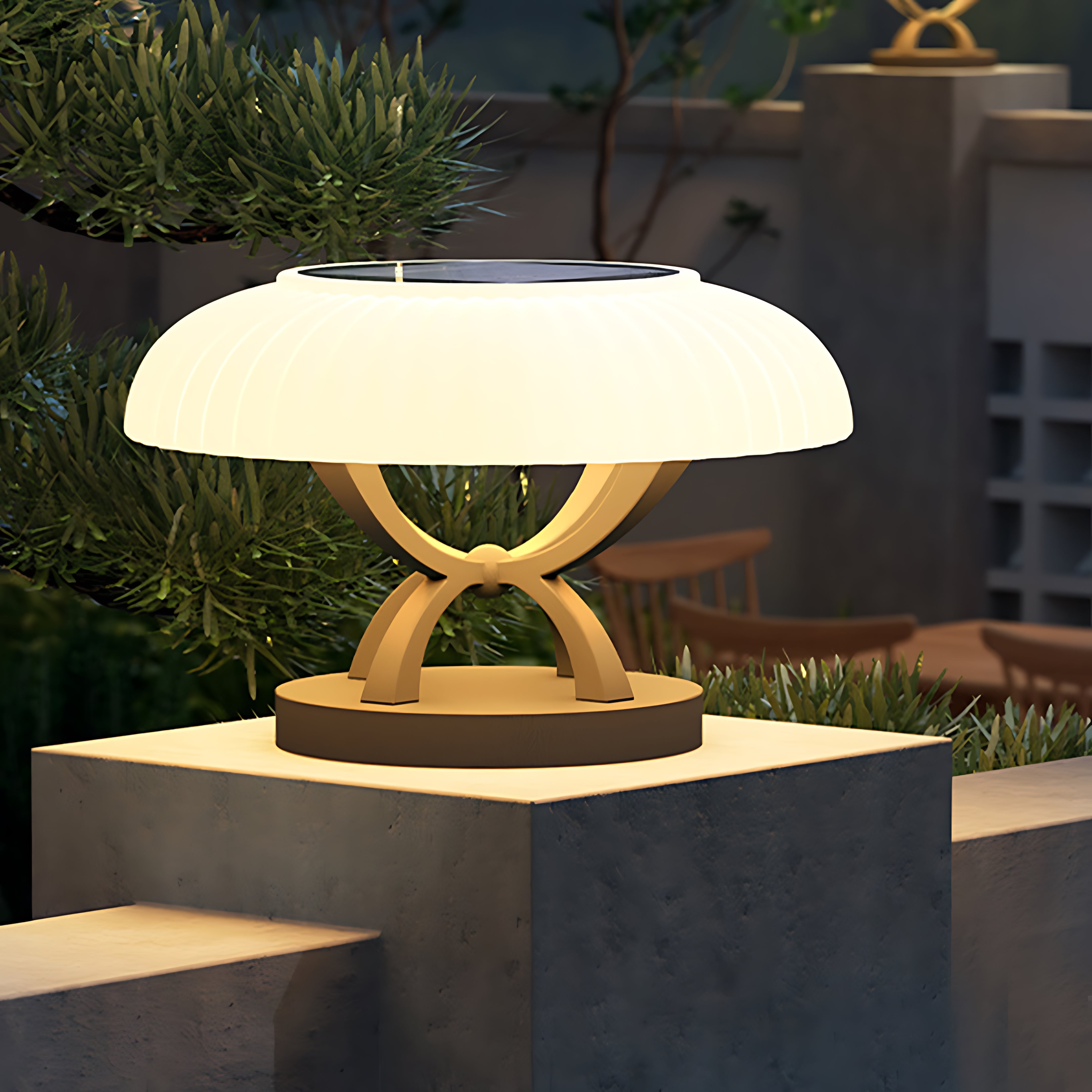 Waterproof Arc Column Pillar Light Modern Style - Lamp Outdoor
