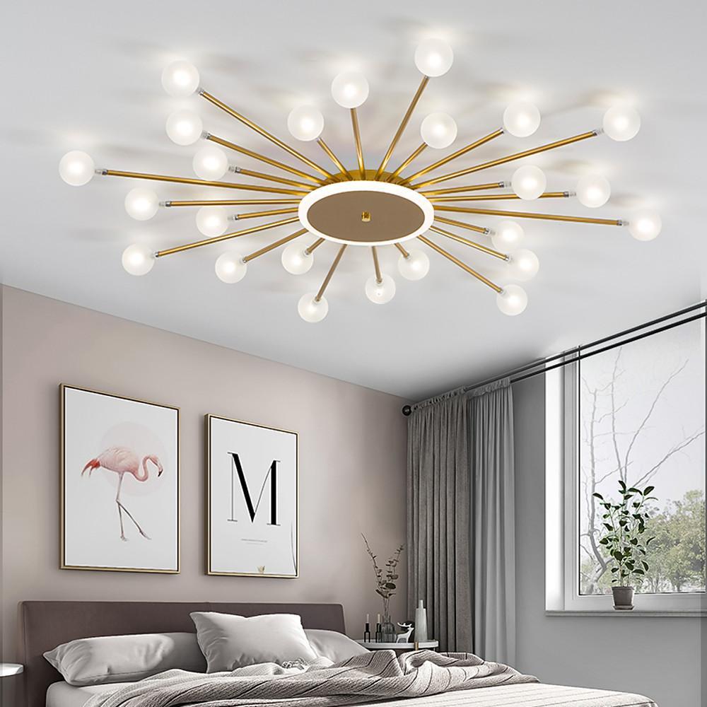 24 Lights LED Glass Metal Nordic Hanging Ceiling Lights Pendant Lights - Lamp Outdoor