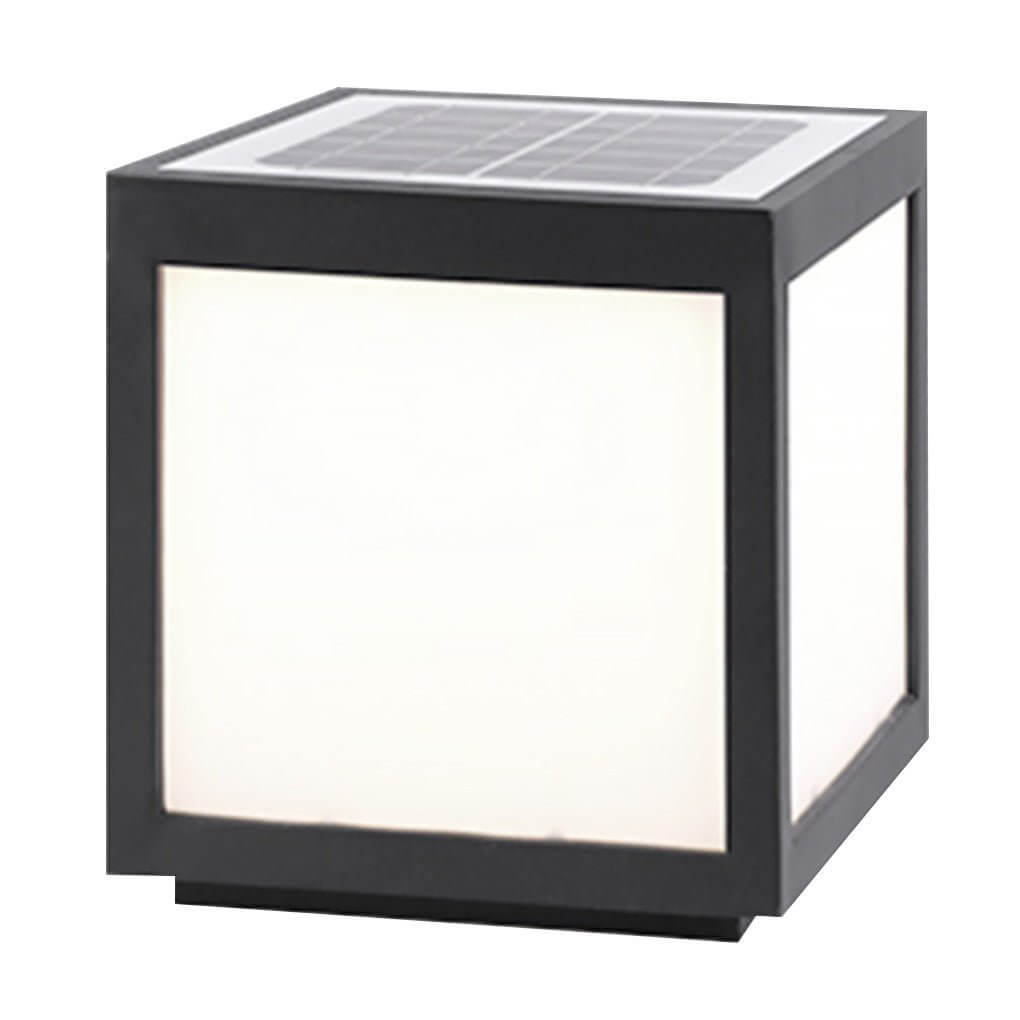 Black Square Cube Outdoor Post LED Pier Mount Light - Lamp Outdoor
