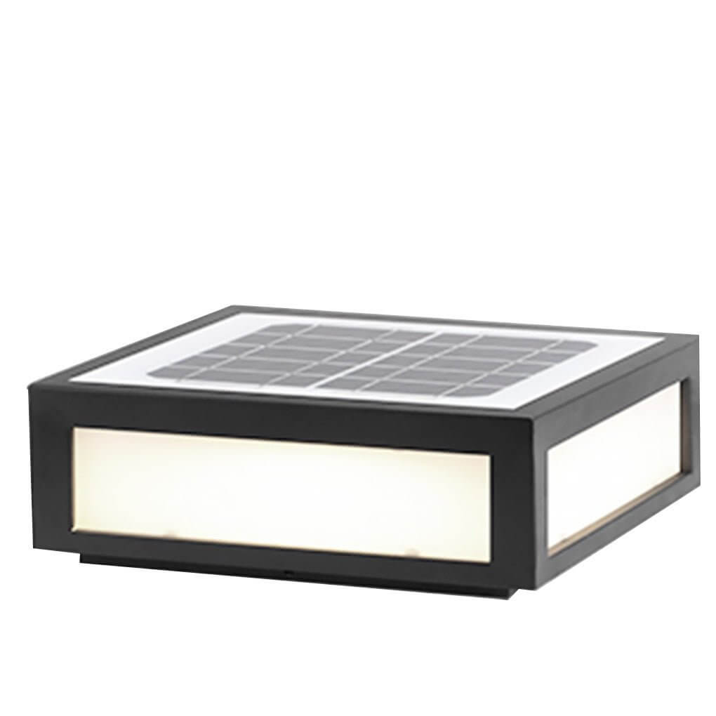 Black Square Cube Outdoor Post LED Pier Mount Light - Lamp Outdoor