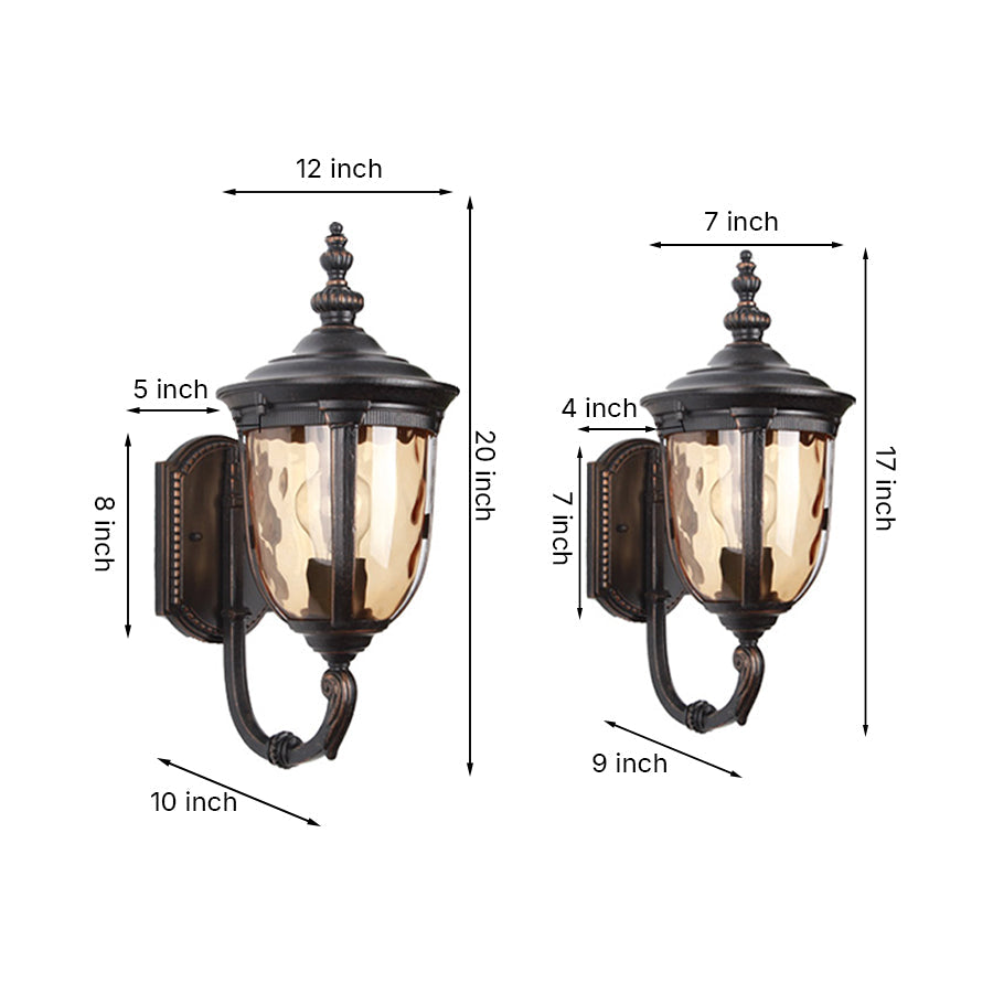Waterproof Copper Outdoor Wall Light Retro Style - Lamp Outdoor