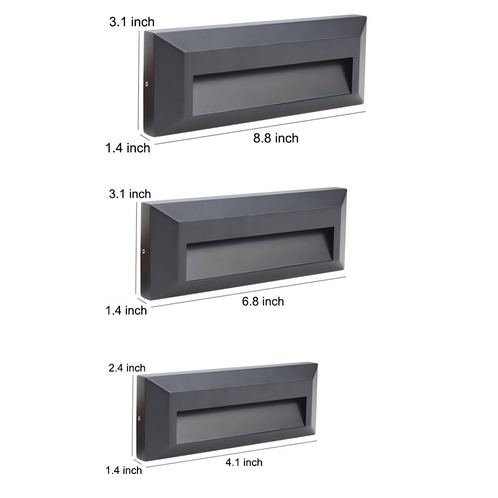 Outdoor Modern Aluminum Downward LED Wall-Mounted Step Lights for Concrete - Lamp Outdoor