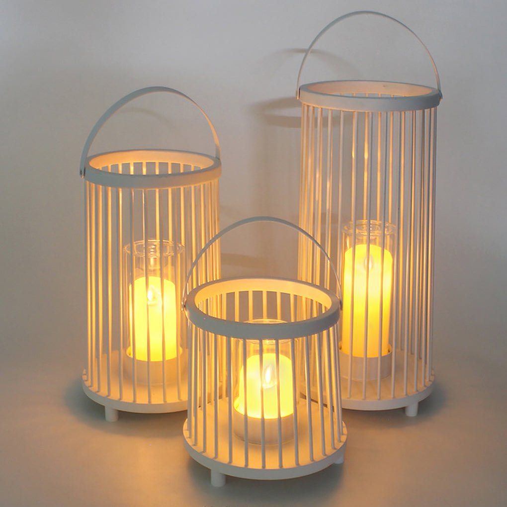 Outdoor Waterproof Garden Light Rechargeable Portable Cage Landscape Lighting with US Plug - Lamp Outdoor