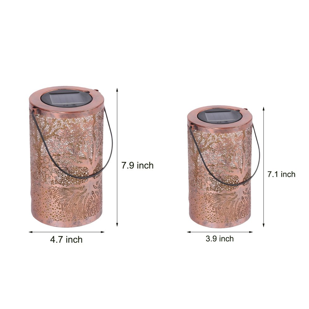 Portable Waterproof Retro Projection Tree Hanging Solar Lanterns - Lamp Outdoor
