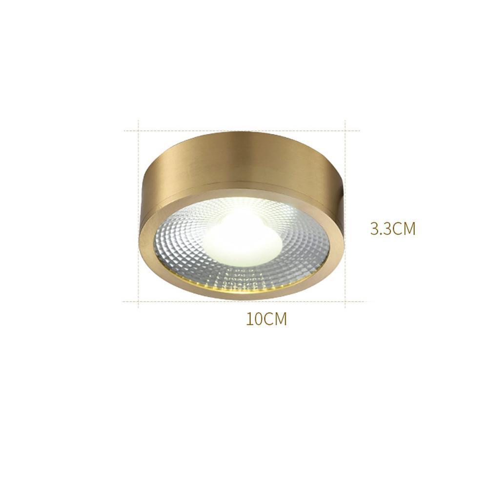 Round LED Copper Modern Ceiling Lights Flush Mount Lighting for Corridors - Lamp Outdoor