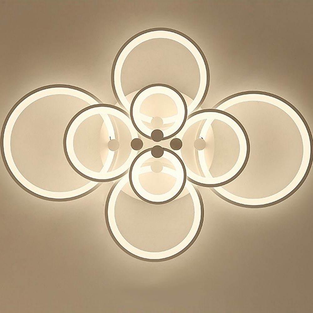 Elegant Semi Flush Mount Ceiling Lights with Unique Overlapping Rings - Lamp Outdoor
