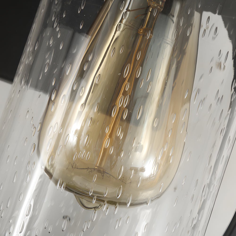 Raindrops Glass 6W LED Edison Lightbulb Black Outdoor Wall Lights - Lamp Outdoor