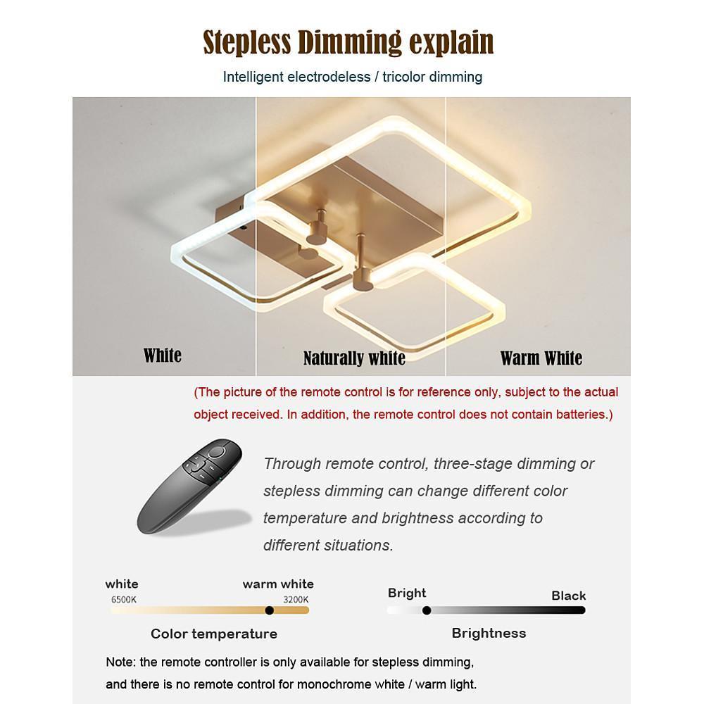 Squares Artistic Dimmable LED Modern Ceiling Lights Flush Mount Lighting - Lamp Outdoor