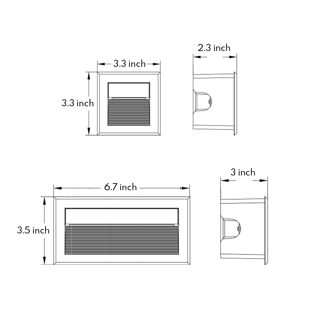 Square Recessed Step Lights Outdoor - Lamp Outdoor