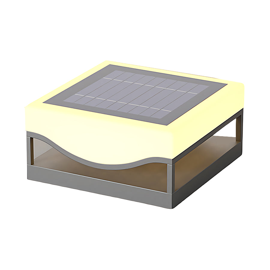 Contemporary Outdoor Pillar Lights Waterproof Solar-Powered - Lamp Outdoor