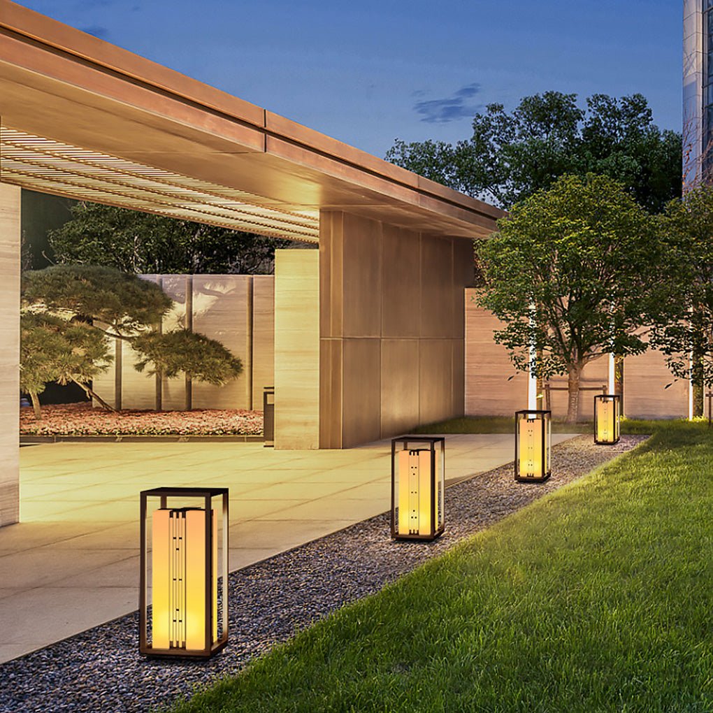 Elegant Retro Outdoor Garden Lamp with Refined Line Design - Lamp Outdoor
