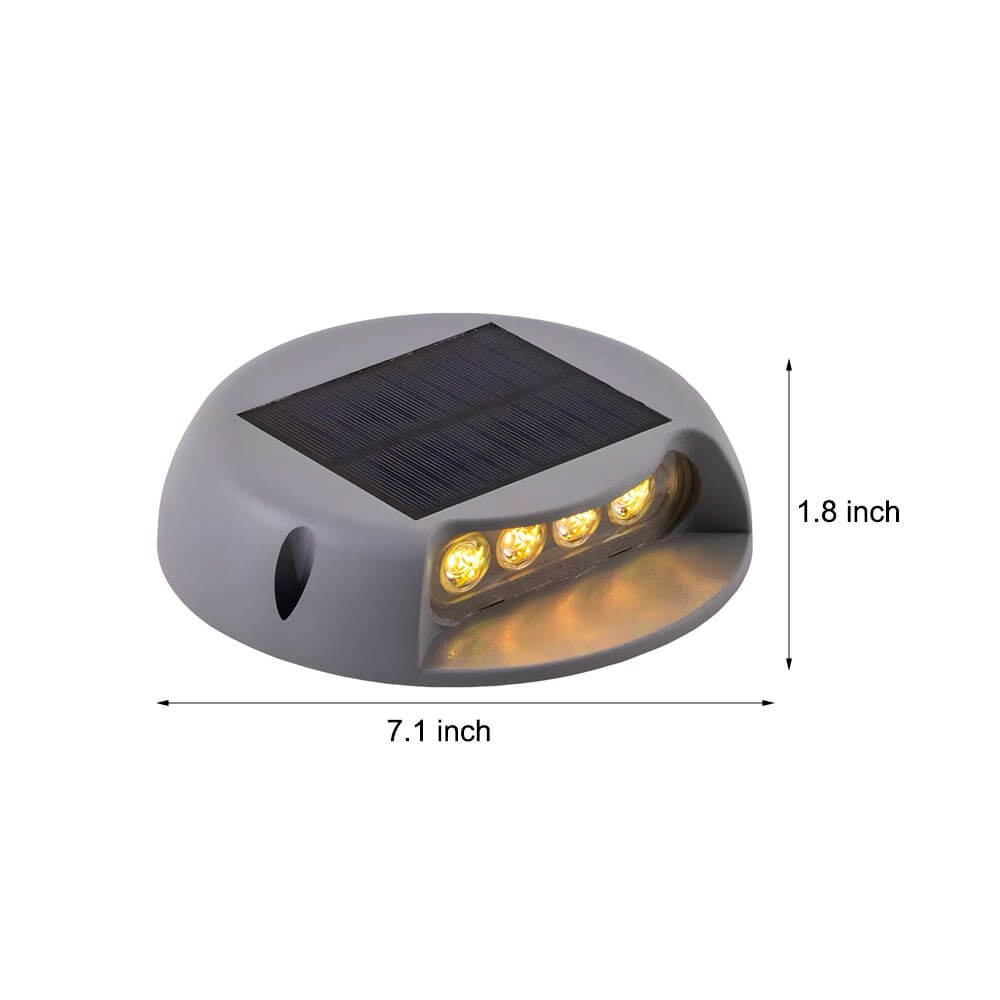 Round Solar LED Step/Deck Light - Lamp Outdoor