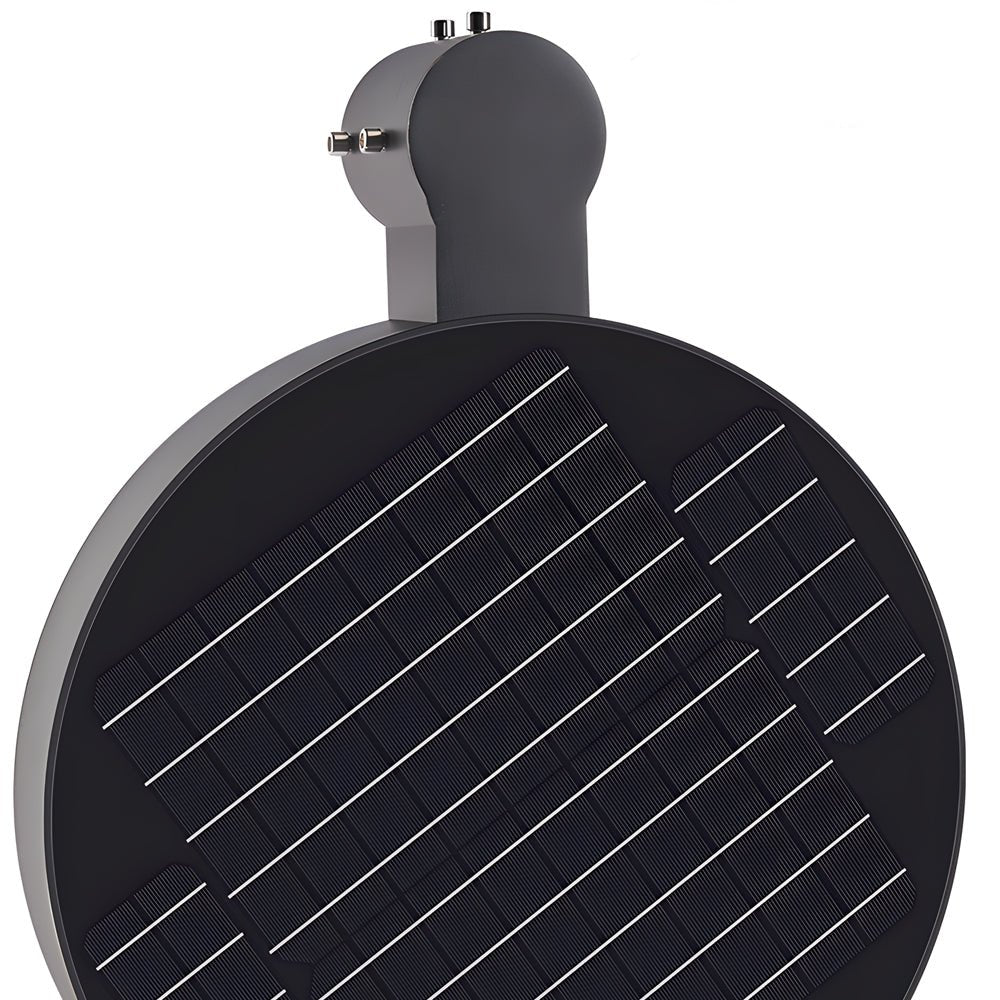 Round Waterproof Smart Remote Control LED Solar Lamp Post Top Lights - Lamp Outdoor