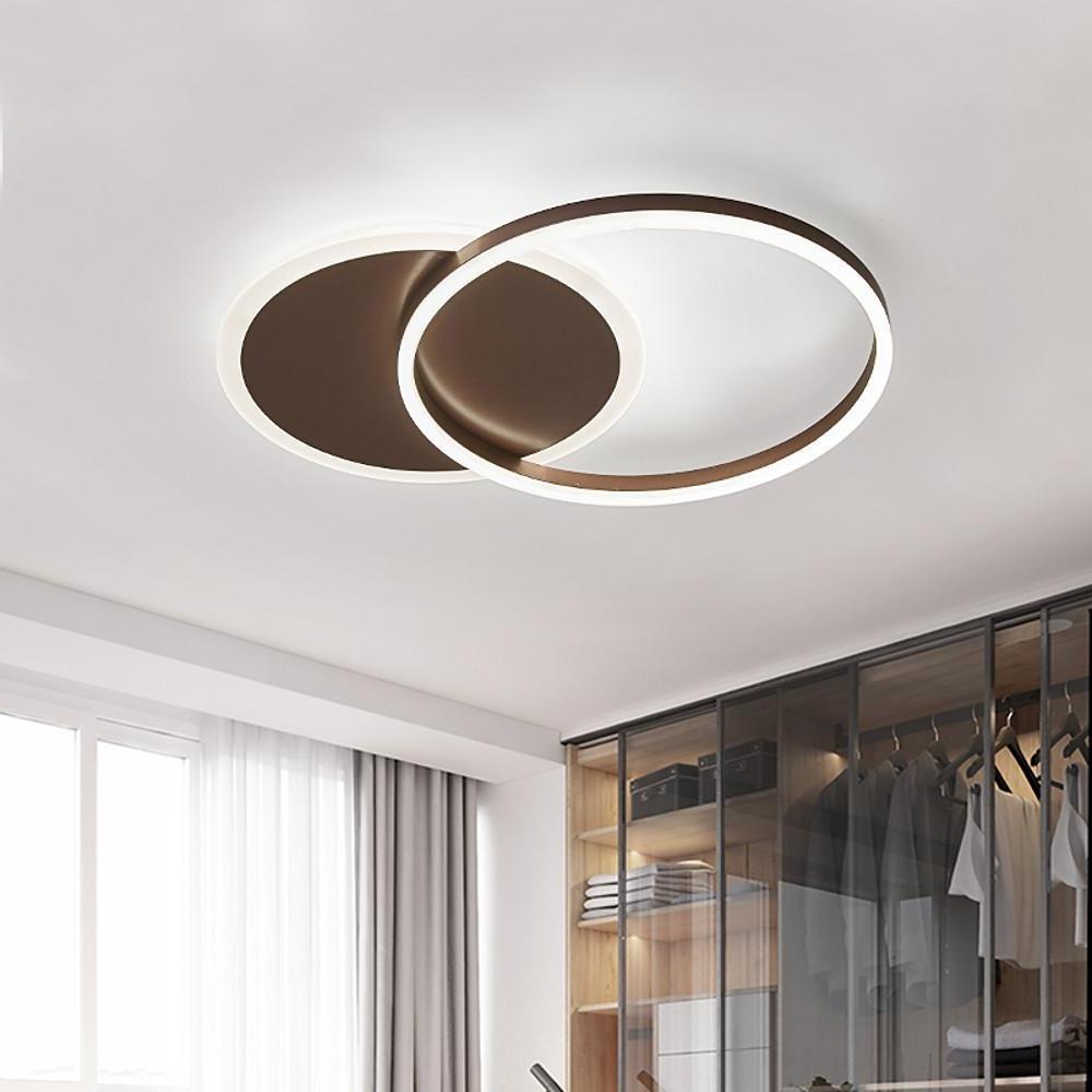 22'' Ambient LED Light Two Ringed Flush Mount Ceiling Light with Bulb - Lamp Outdoor