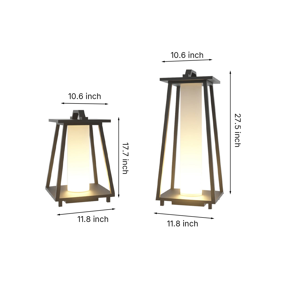 Waterproof Stainless Steel Tapered Floor Lamp Japanese-Style - Lamp Outdoor