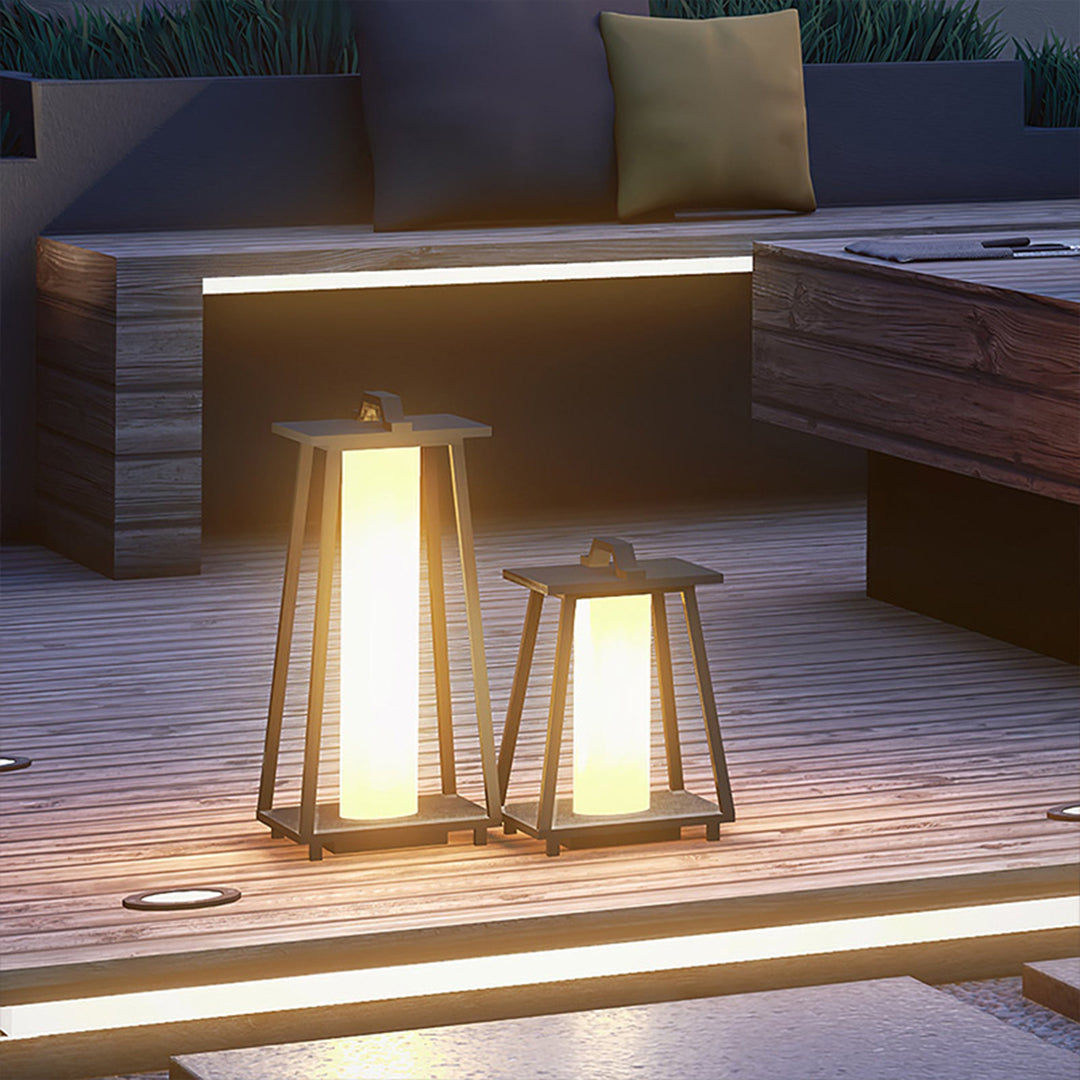 Waterproof Stainless Steel Tapered Floor Lamp Japanese-Style - Lamp Outdoor