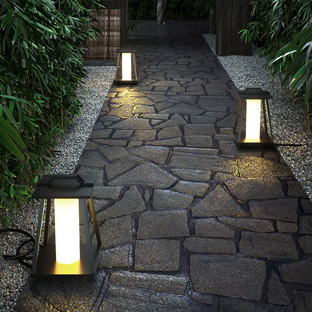 Waterproof Stainless Steel Tapered Floor Lamp Japanese-Style - Lamp Outdoor