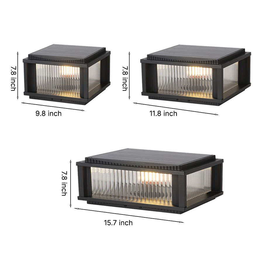 Waterproof Outdoor Pillar Solar Lights Retro Style - Lamp Outdoor