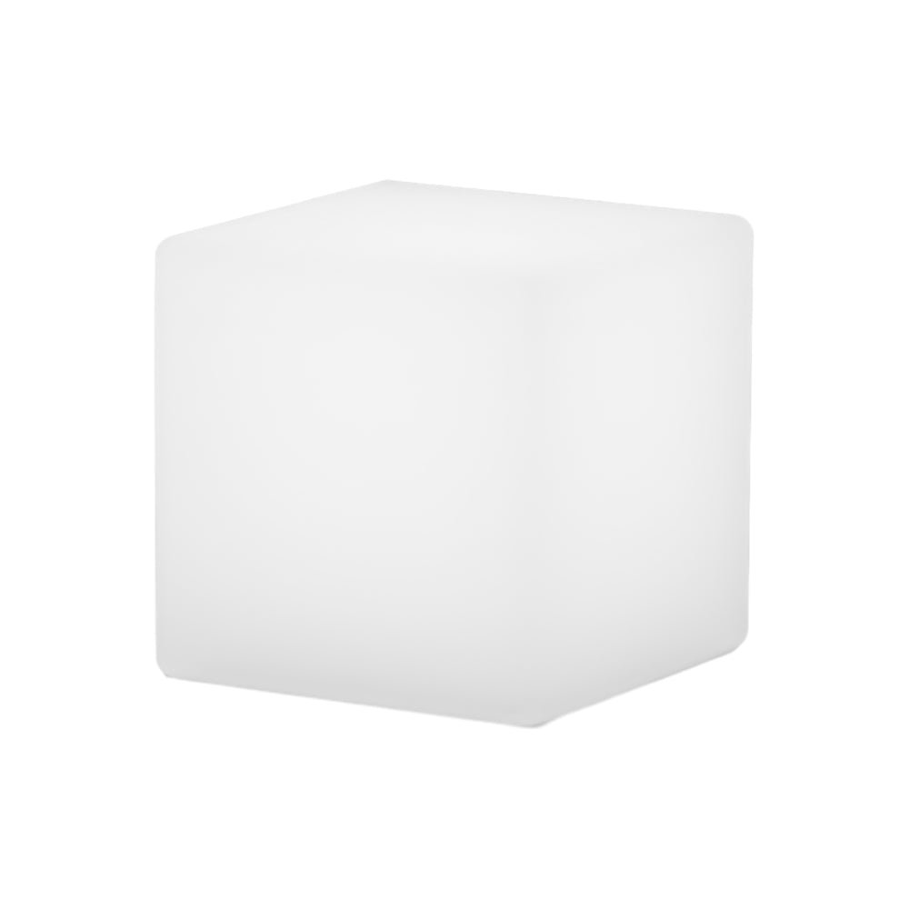 Solar-Powered Luminous LED Cube White Waterproof Outdoor Floor Light - Lamp Outdoor
