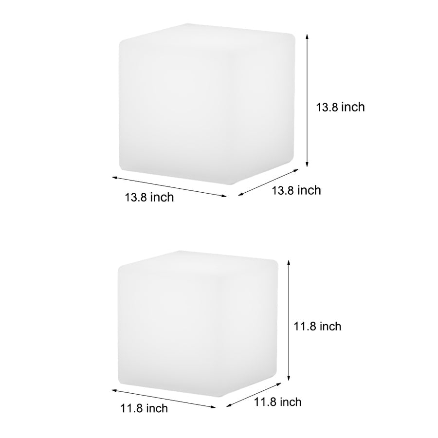 Solar-Powered Luminous LED Cube White Waterproof Outdoor Floor Light - Lamp Outdoor