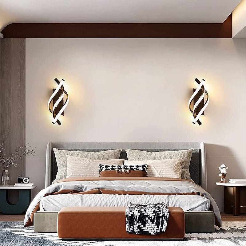 Spiral Minimalist Three Step Dimming LED Modern Wall Lamp Sconces Lighting - Lamp Outdoor
