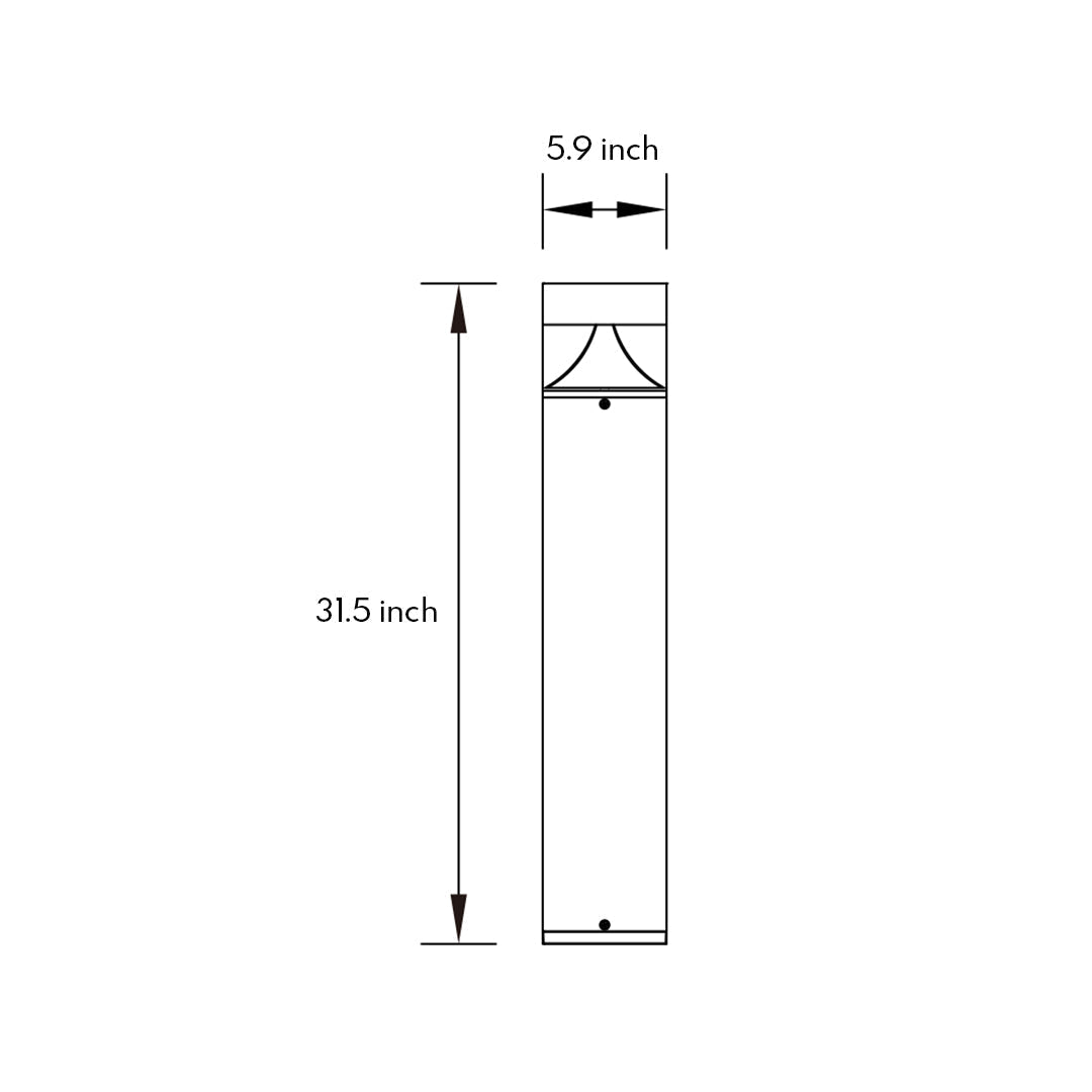 Outdoor 31in Lawn Collard Light Minimalist Nordic - Lamp Outdoor