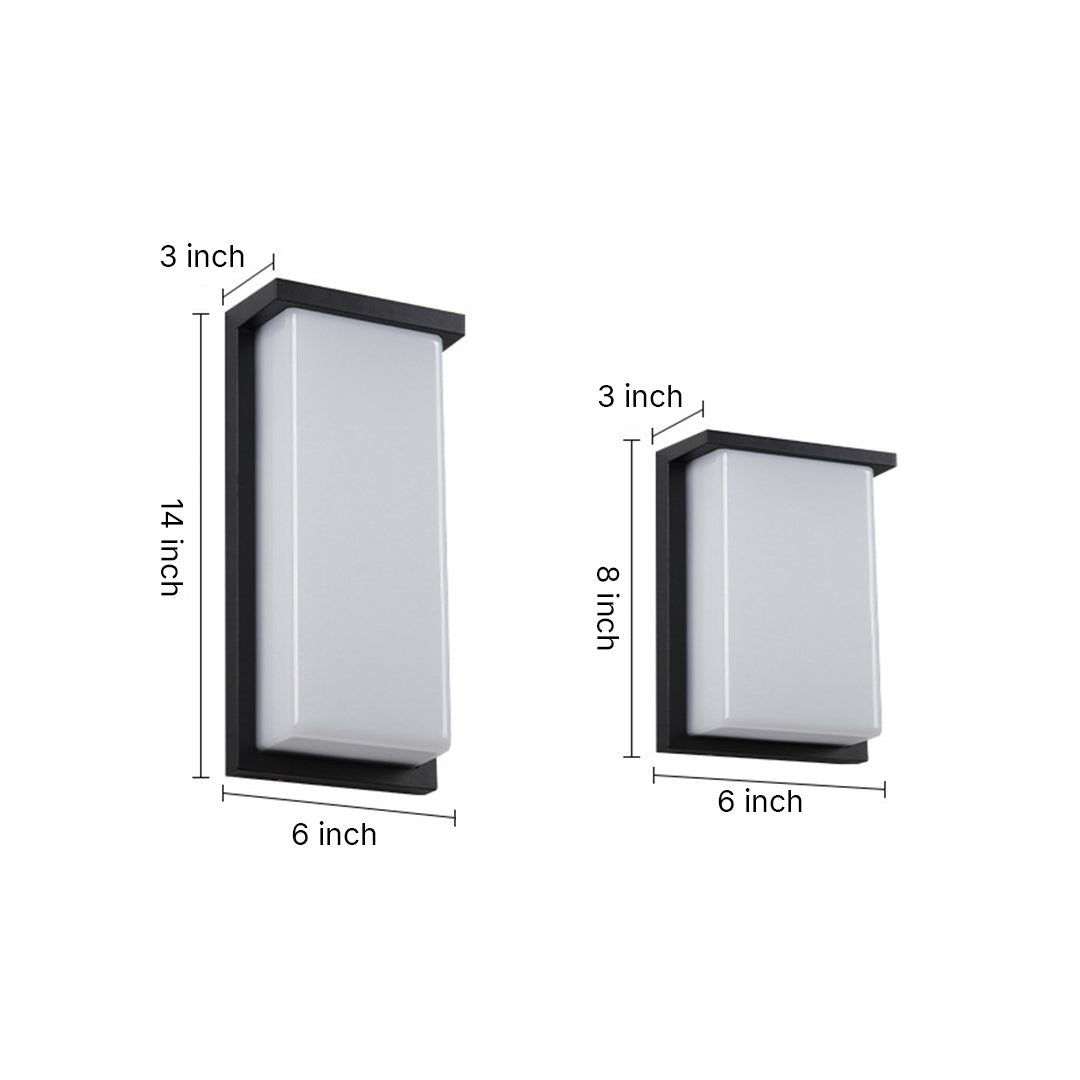 LED Rectangular Outdoor Sconce Waterproof Die-Cast Aluminum - Lamp Outdoor