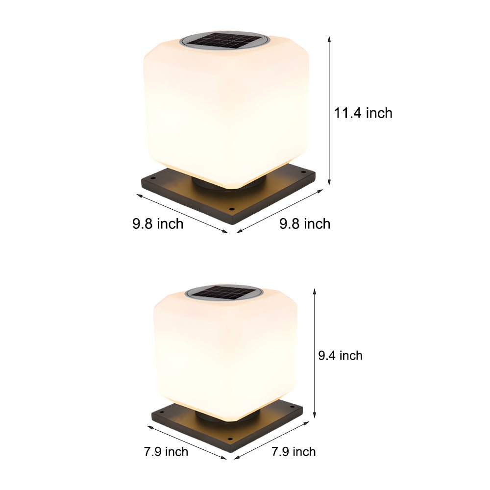 Waterproof Cube Outdoor LED Pier Mount Post Lamp for Garden - Lamp Outdoor