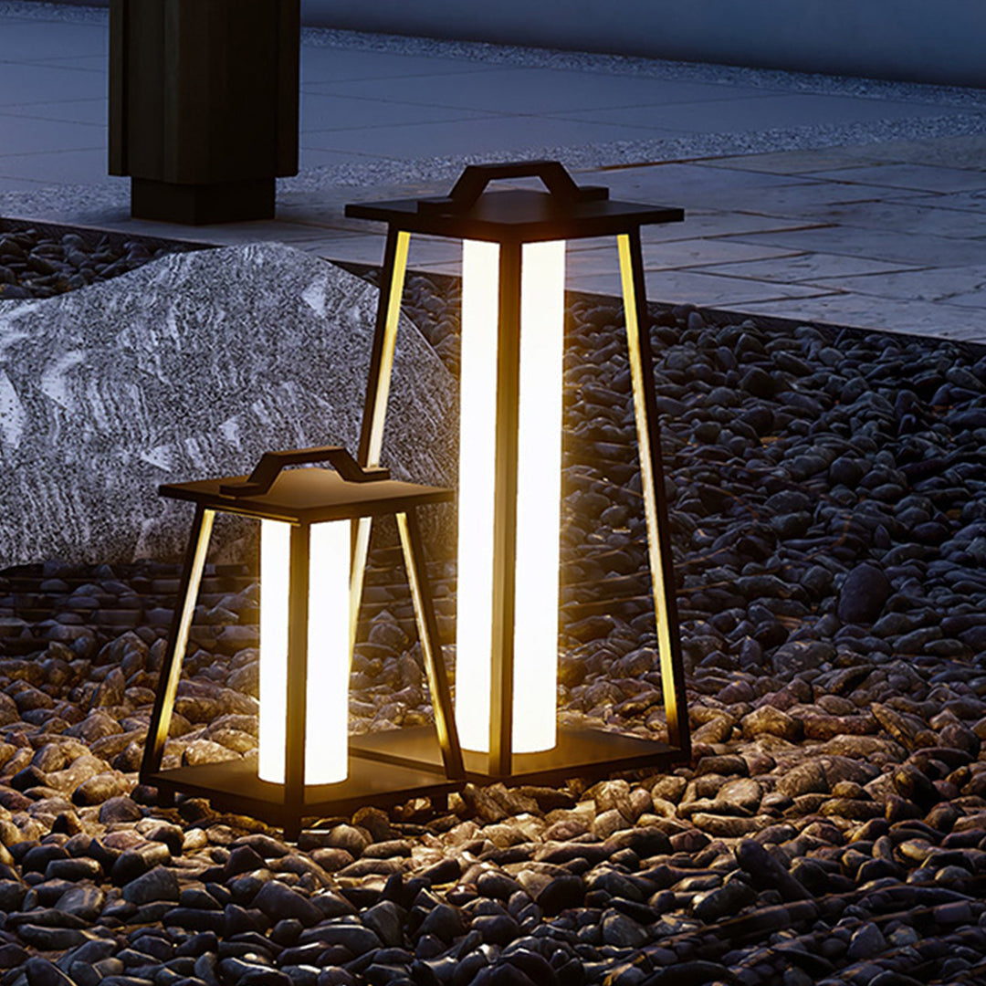 Waterproof Stainless Steel Tapered Floor Lamp Japanese-Style - Lamp Outdoor