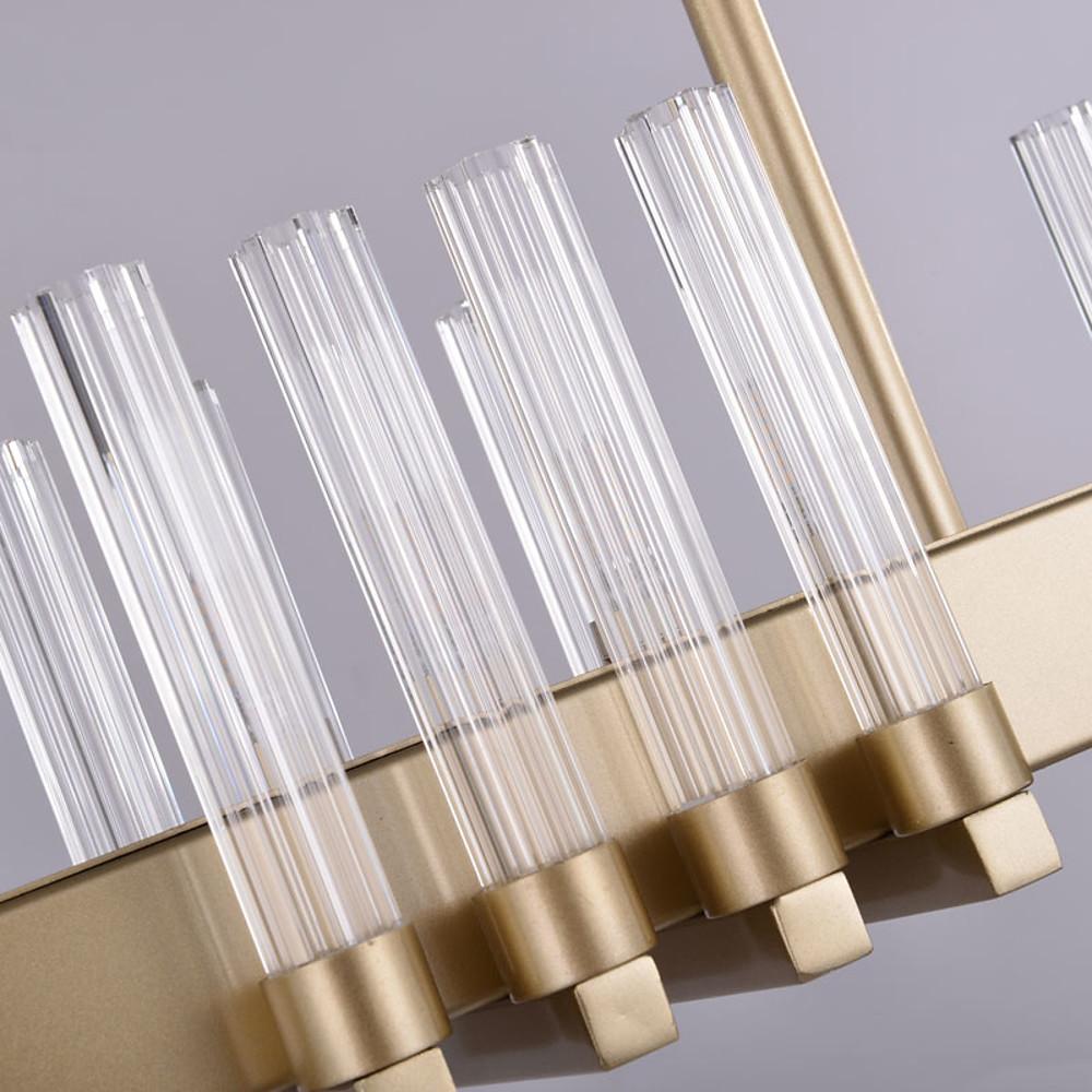 Creative Linear Electroplated Metal Glass LED Modern Chandeliers Pendant Light - Lamp Outdoor
