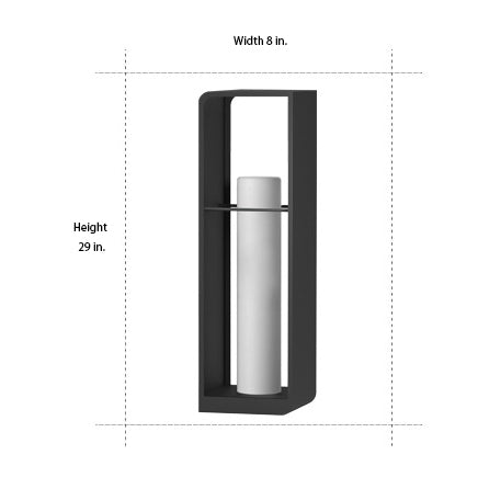 Gladys Rectangular Frame Modern Metal Outdoor Lights - Lamp Outdoor