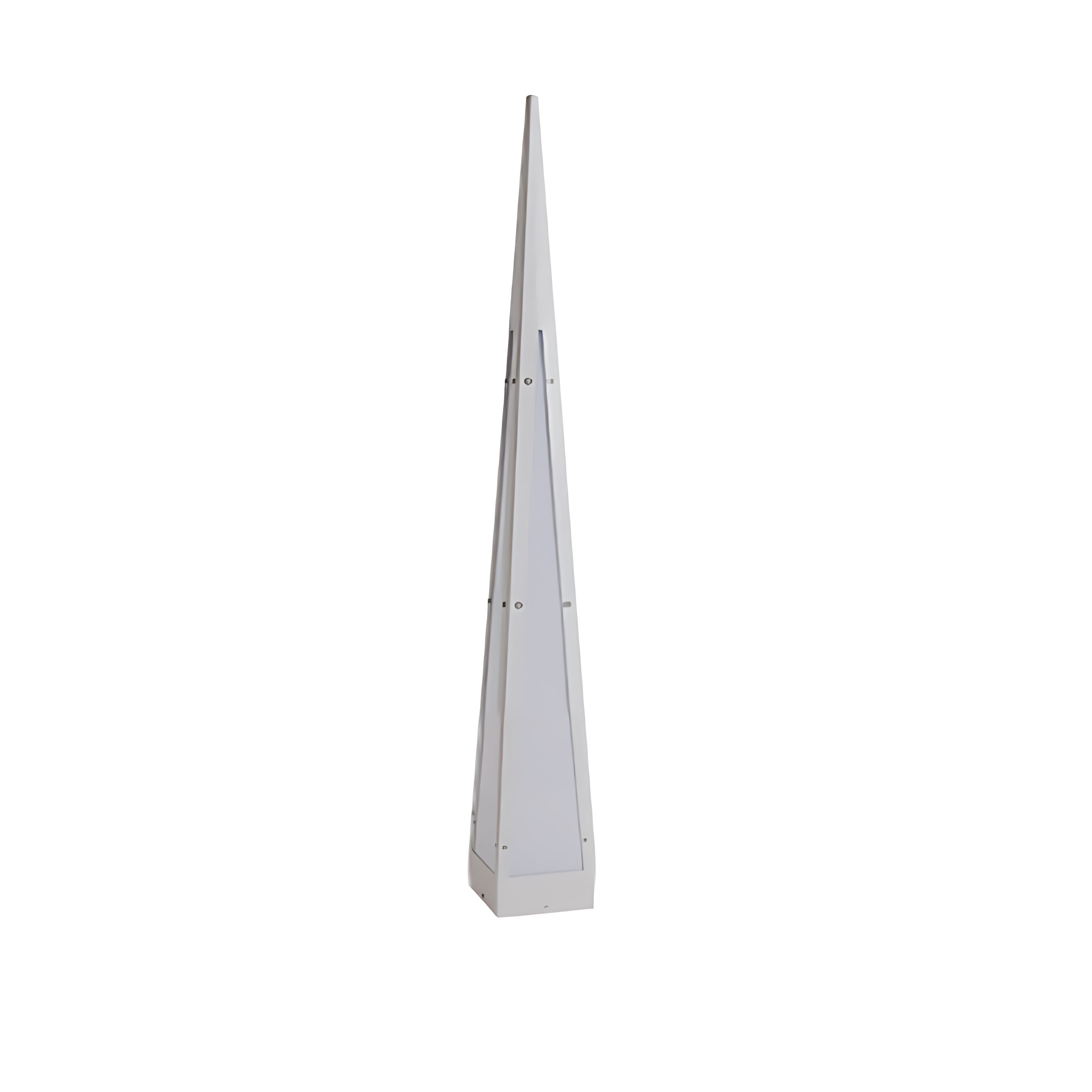 Stainless Steel Waterproof Geometric Floor Lamp with Pyramid Design - Lamp Outdoor